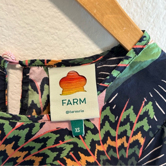 Farm Rio Tropical Birds of paradise foliage Print maxi / midi Dress - Picture 4 of 5